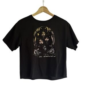 Pink Floyd Women's Medium Black T-shirt Tee Crop Top Short Sleeve Band Retro